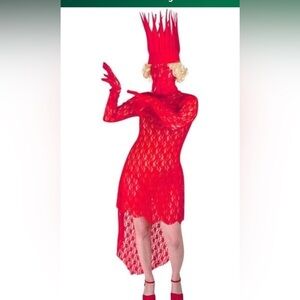 Lady Gaga 2009 VMAs Red Lace Dress Costume